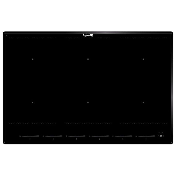 Foster 7383 645 Serie KE Induction Piano Cottura a Induzione in Vetroceramica 6 Zone 9 Livelli di potenza Zona Bridge Touch Control PowerBoost 77 cm Nero