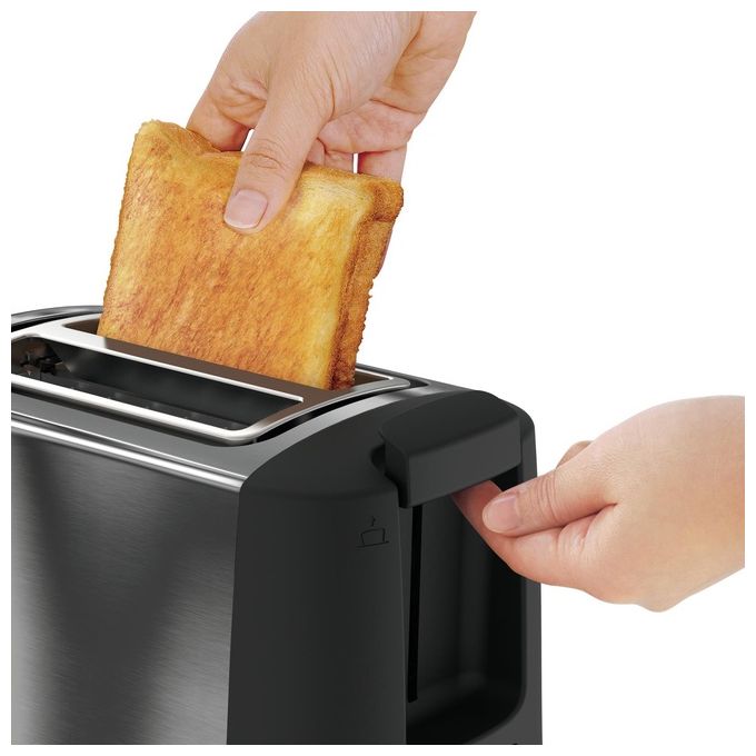 Moulinex SUBITO 4 LT340 Tostapane Nero-Inox