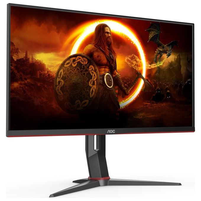 AOC Gaming U28G2XU2 - Monitor 28'' UHD 144 Hz, 1 ms, FreeSync PremiumPro, HDR400 (3840x2160, HDMI 2.1, DisplayPort, USB Hub) Nero-Rosso