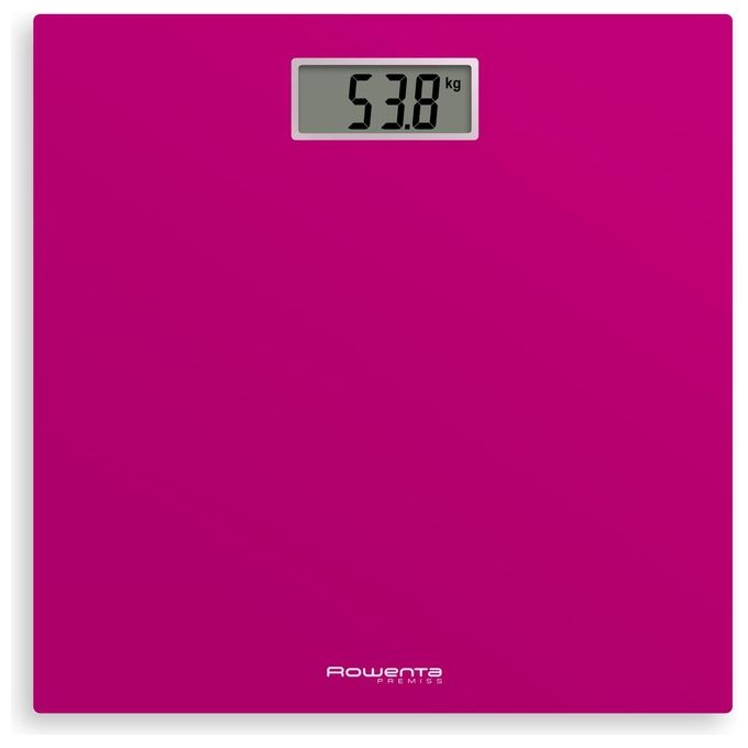 Rowenta Premiss BS1403 Quadrato Rosa Bilancia Pesapersone Elettronica
