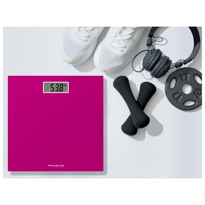 Rowenta Premiss BS1403 Quadrato Rosa Bilancia Pesapersone Elettronica