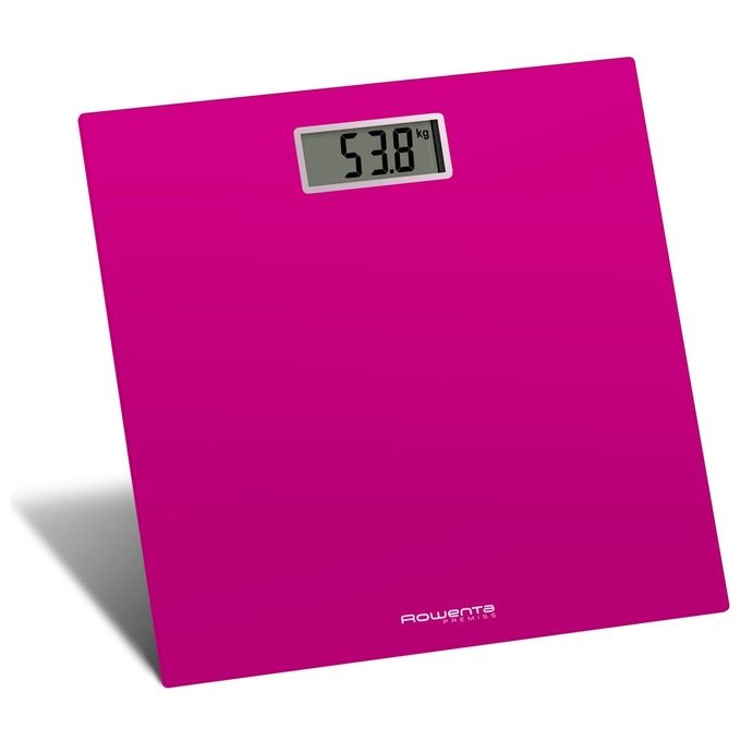 Rowenta Premiss BS1403 Quadrato Rosa Bilancia Pesapersone Elettronica