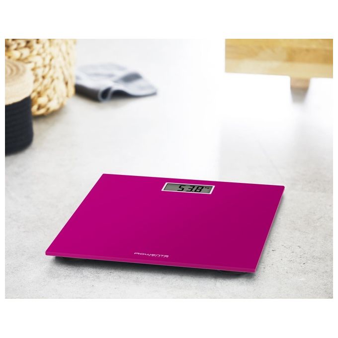 Rowenta Premiss BS1403 Quadrato Rosa Bilancia Pesapersone Elettronica