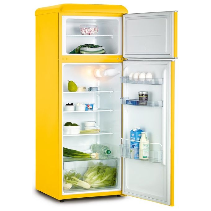 Severin KS 9953 Frigorifero Combinato Capacita' 209 litri Classe energetica E No Frost VEGGIBOX 148 cm Giallo