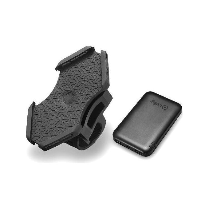 Celly Bike Holder con Powerbank 5000mAh Nero