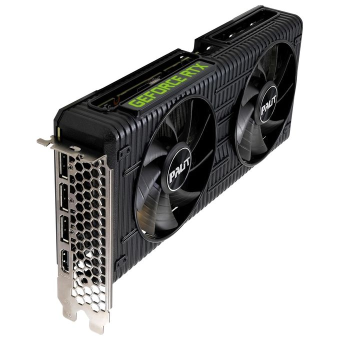 Palit GeForce RTX 3060 Dual 12GB GDDR6 scheda grafica 3584 Core 1320 MHz GPU 1777 MHz Boost Architettura Ampere 3 x DisplayPort HDMI Dual Fan con tecnologia 0-dB