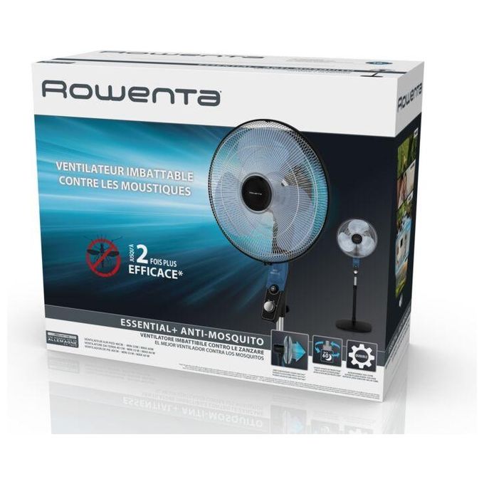 Rowenta Ventilatore Essential con Anti Mosquito VU4420F0 Design Compatto e Funzionalita' Avanzate per un Comfort Ottimale