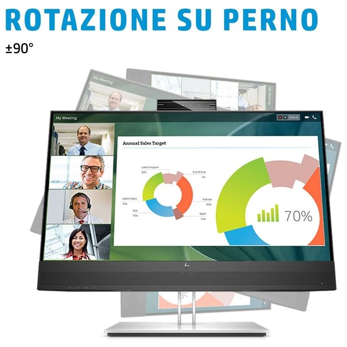 [ComeNuovo] HP Monitor Flat 23.8'' E24mv G4 1920x1080 Pixel Full Hd Tempo di risposta 5 ms
