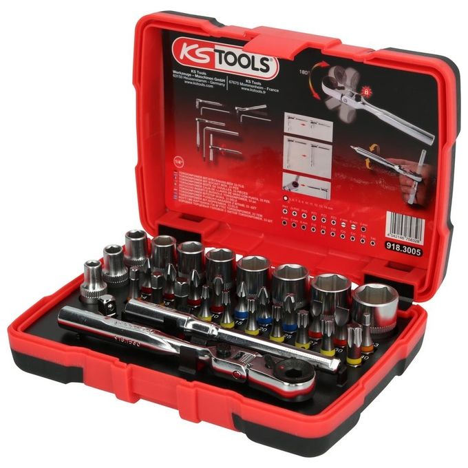 KS Tools 1-4 TORSION Power Set di Punte 33 Pezzi