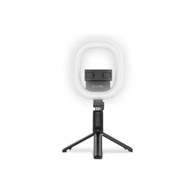 Celly CLICKRINGBTBK Ring Light 6 Tripod Bluetooth colore Nero