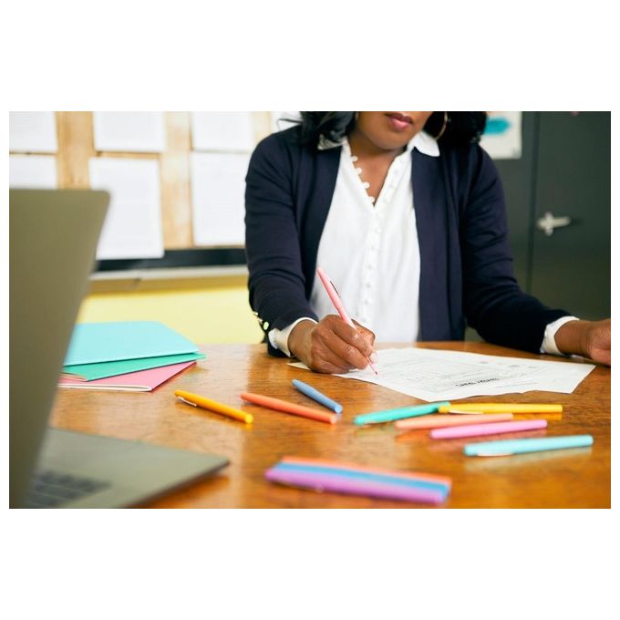 Papermate Confezione 6 Penne Flair Pastel Colori Assortiti