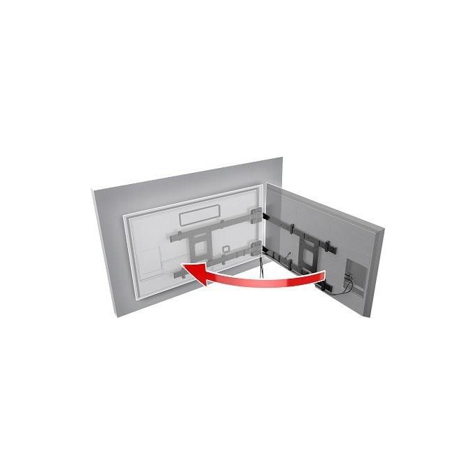 Meliconi Flag Tv Supporto a Bandiera per Tv 49-75'' Vesa 200-300-400-600 Nero