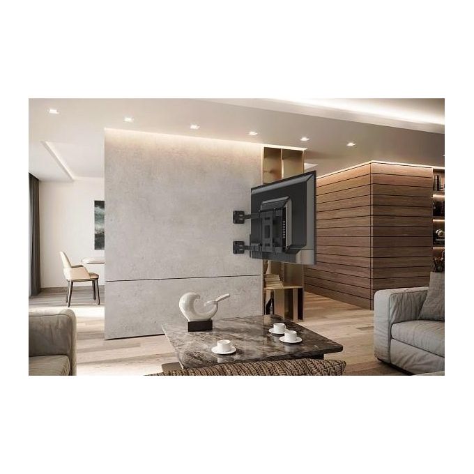Meliconi Flag Tv Supporto a Bandiera per Tv 49-75'' Vesa 200-300-400-600 Nero