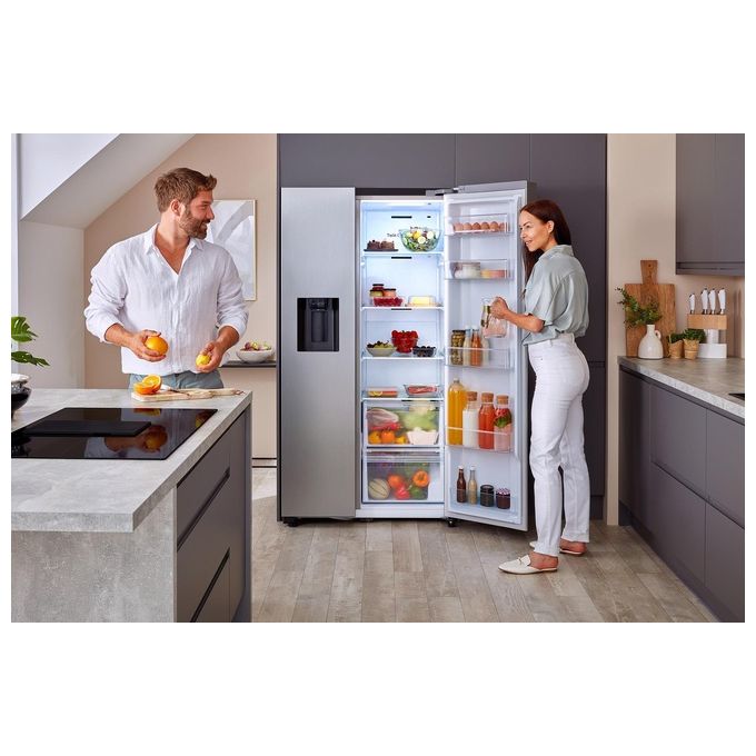 Samsung RS67A8810S9 Serie 8000 Frigorifero Side by Side Capacita' 652 Litri Classe Energetica F (A+) No Frost Premium Multiflow Plus Twin Cooling Plus 178 cm Refined Inox