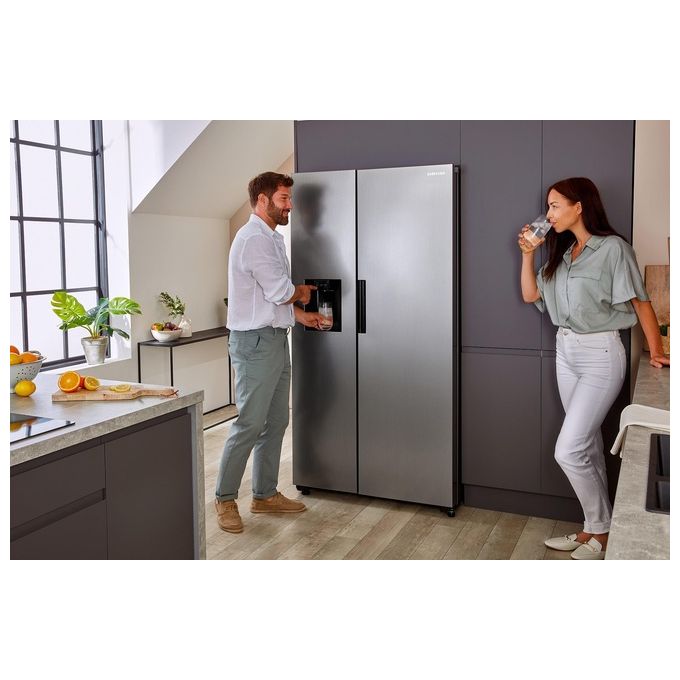 Samsung RS67A8810S9 Serie 8000 Frigorifero Side by Side Capacita' 652 Litri Classe Energetica F (A+) No Frost Premium Multiflow Plus Twin Cooling Plus 178 cm Refined Inox