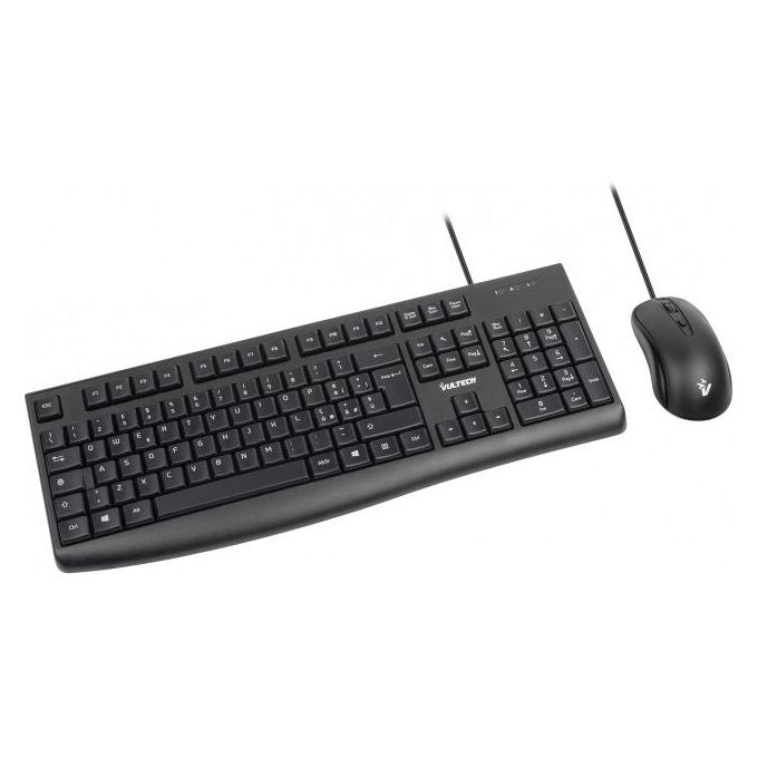 Vultech KM-821 Kit Tastiera e Mouse con Filo
