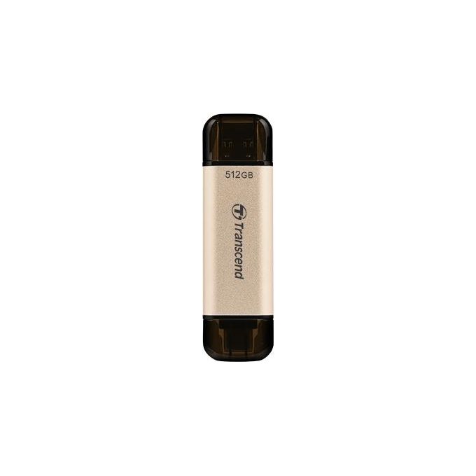 Transcend TS512GJF930C Pen Disk 512Gb Usb 3.2 Pen Drive Tlc High Speed Type-C