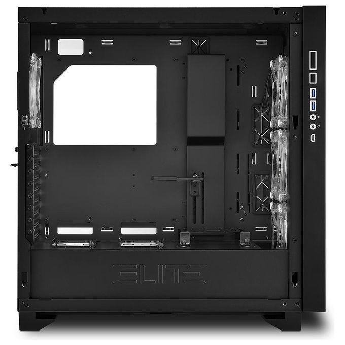 Sharkoon Elite Shark CA300H Case Atx Vetro Temperato 8 Slot Espansione