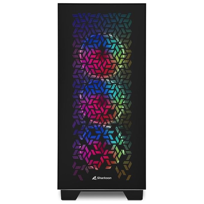 Sharkoon Elite Shark CA300H Case Atx Vetro Temperato 8 Slot Espansione