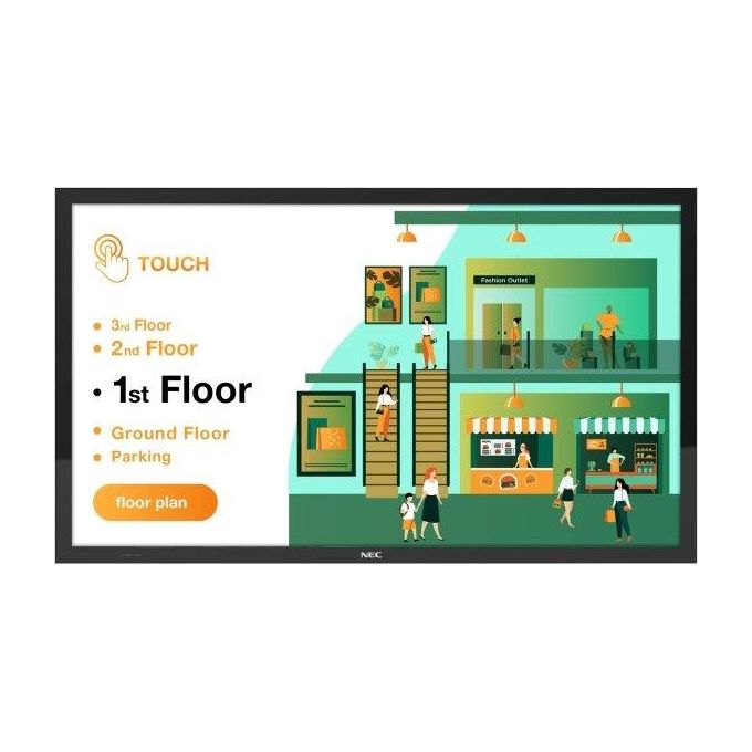NEC MultiSync M431 Pannello Piatto per Segnaletica Digitale 43'' LCD 500 cd-m² 4K Ultra HD Nero Touch Screen