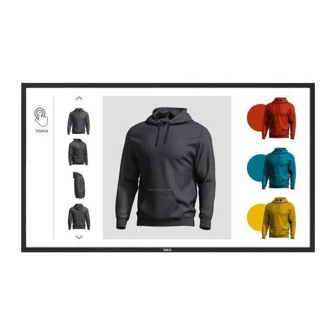 Nec  MultiSync ME431 Pannello Piatto per Segnaletica Digitale 43'' IPS 4K Ultra Hd Nero Touch Screen