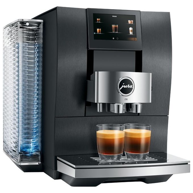 JURA Z10 Aluminium Dark Inox - Macchina da caffe' automatica, 2,4 L, 15 bar, 1450 W, 32 specialita', macinacaffe' P.R.G., Cold Extraction Process, display touch da 4,3'', Dark Inox