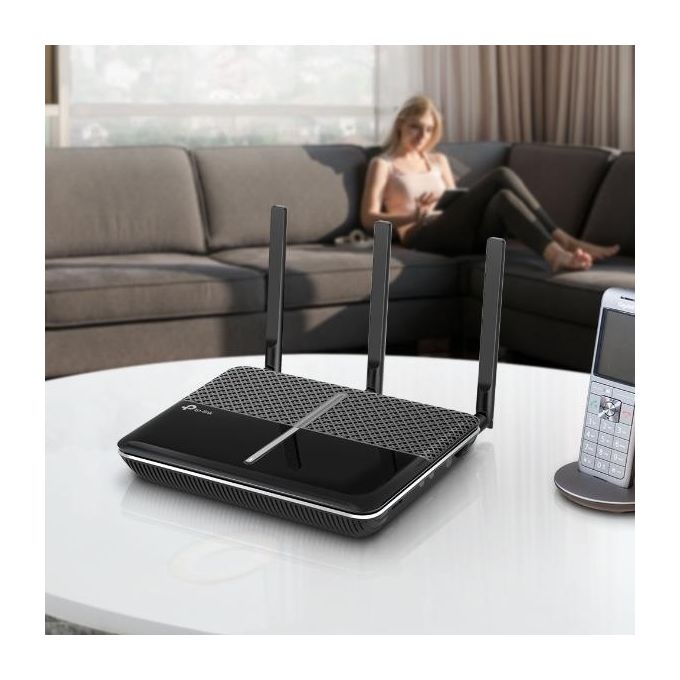 TP-Link rcher VR2100v Router Wireless Gigabit Ethernet Dual-Band 2.4GHz-5GHz 3G 5G 4G Nero