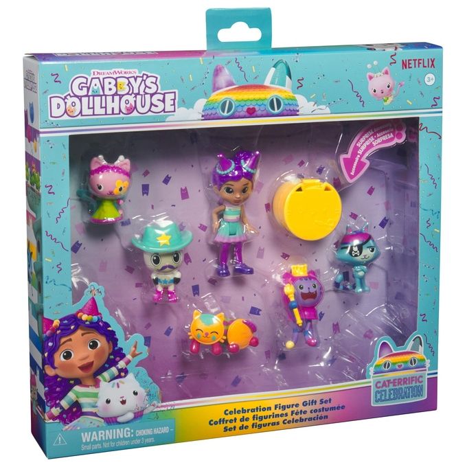 Spin Master Gabbys Dollhouse Set Deluxe 6 Figure Celebration
