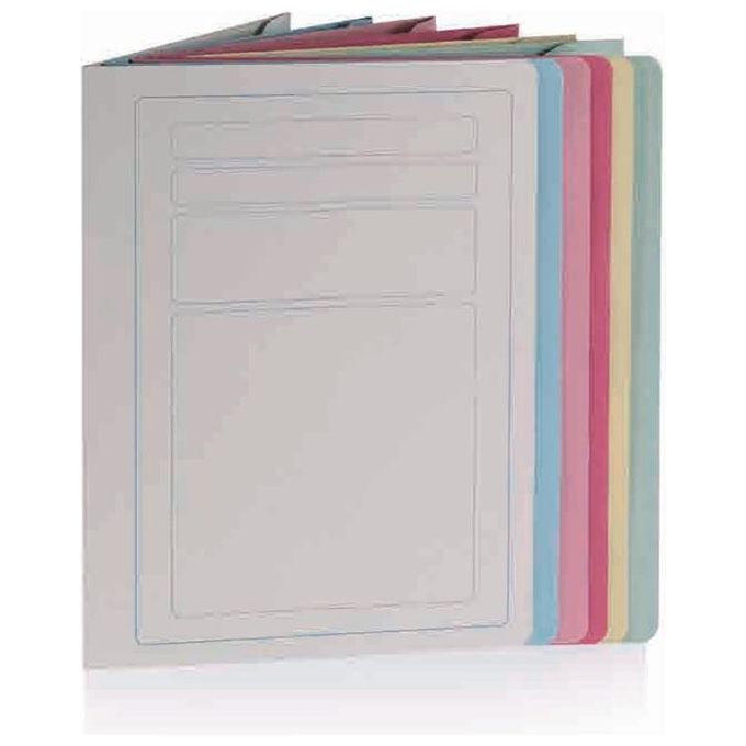 Brefiocart Confezione 100 Cartellette Semplice con Stampa Grigio