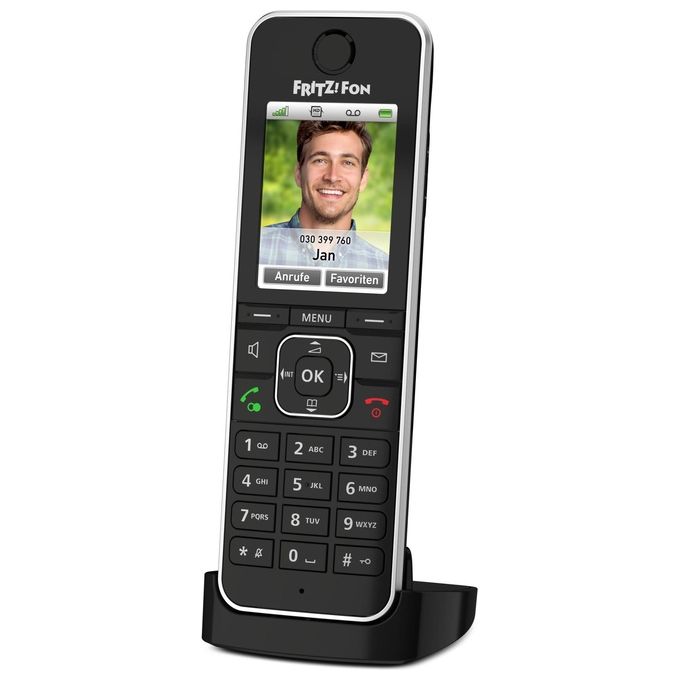 Fritz! Fon C6 Black Telefono Dect Identificatore di Chiamata Nero
