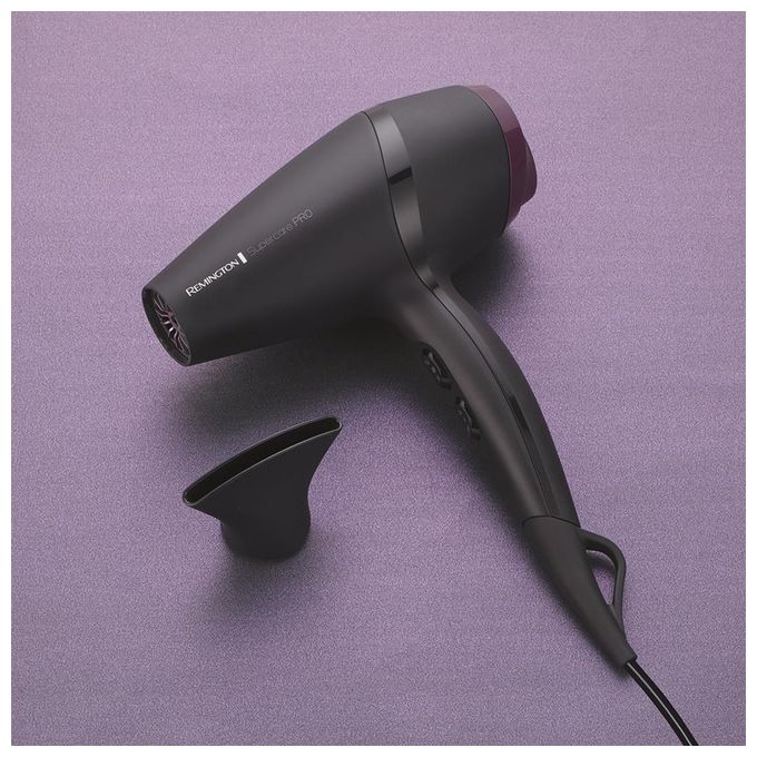 Remington Supercare Pro 2100 Ac Asciugacapelli Nero-Viola