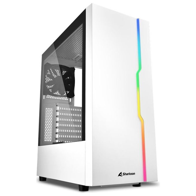 Sharkoon CAJA RGB Slider ATX 2XUSB3-0 2XUSB2-0 Case Atx Vetro Temperat 7 Slot Espansione Argb