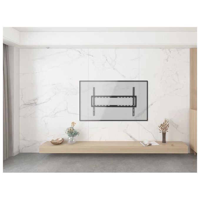 Equip 650333 Staffa a Parete per TV Fissa 37'' 75'' Portata 35 Kg VESA 600x400 colore Nero