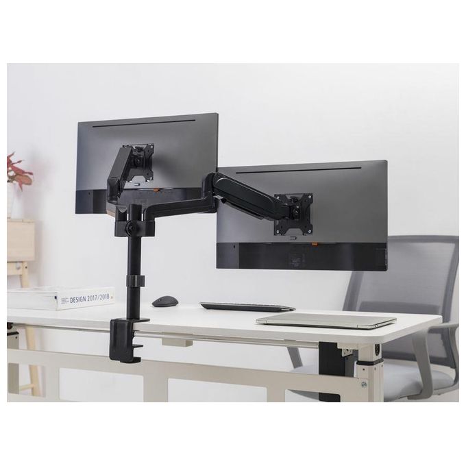Conceptronic Supporto da Tavolo per Tv a Schermo Piatto 32'' Morsa Nero
