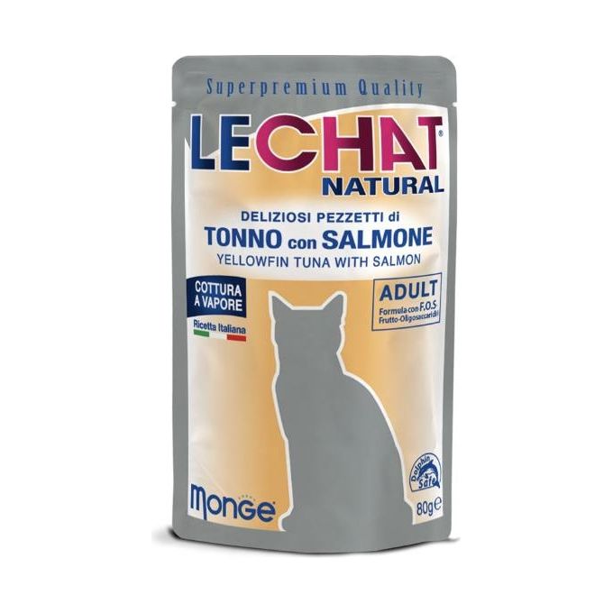 Monge Alimento Gatti Tonno-Salmone Busta 80gr