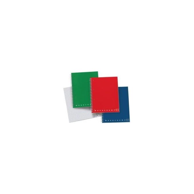 Pigna 02000035M The Original Maxiquaderno Spiralato A4 100 fogli 80 gr quadretti 5mm con fori copertina plastificata colori assortiti colore Assortiti