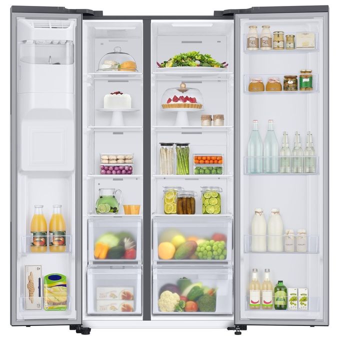 Samsung RS67A8810S9 Serie 8000 Frigorifero Side by Side Capacita' 652 Litri Classe Energetica F (A+) No Frost Premium Multiflow Plus Twin Cooling Plus 178 cm Refined Inox