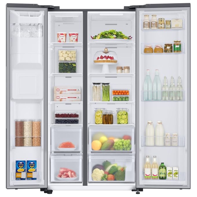 Samsung RS67A8810S9 Serie 8000 Frigorifero Side by Side Capacita' 652 Litri Classe Energetica F (A+) No Frost Premium Multiflow Plus Twin Cooling Plus 178 cm Refined Inox