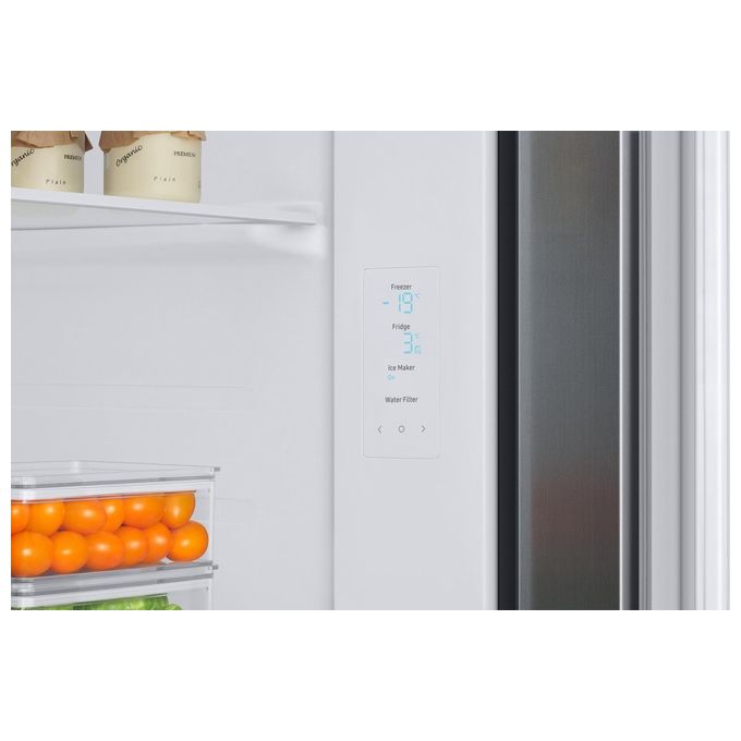Samsung RS67A8810S9 Serie 8000 Frigorifero Side by Side Capacita' 652 Litri Classe Energetica F (A+) No Frost Premium Multiflow Plus Twin Cooling Plus 178 cm Refined Inox