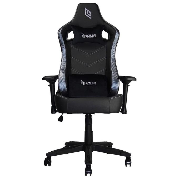 Noua Lou L7 Sedia Gaming con Rotelle Braccioli 4D Schienale e Altezza Regolabile Supporto Lombare e Poggiatesta Silver