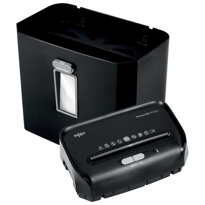 Rexel ProMax QS RPS812 Distruggi Documenti Manuale 8 Fogli Taglio a Strisce Sicurezza P-2 Capacita' 12 Litri