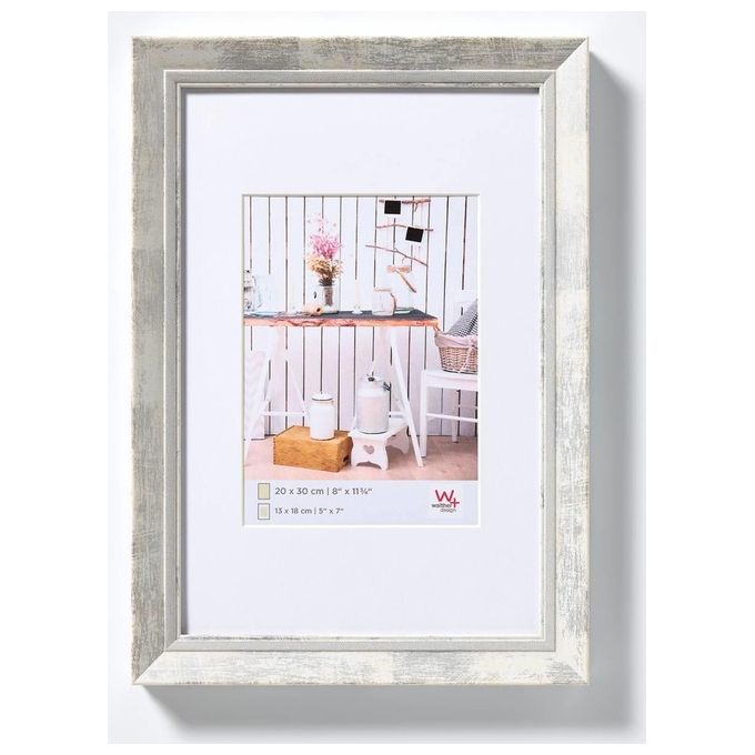 Walther Chalet Cornice Portafoto 20x30cm in Plastica Bianco