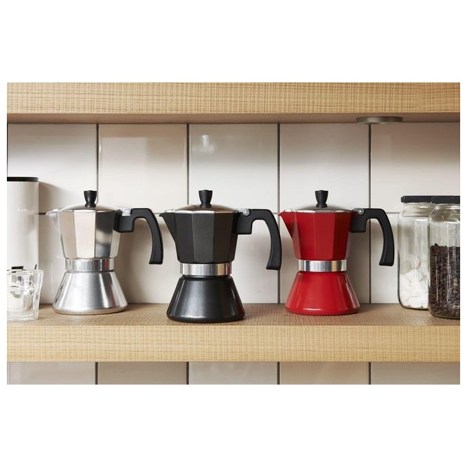 Leopold Vienna Caffettiera 6 Tazze Rosso per Induzione