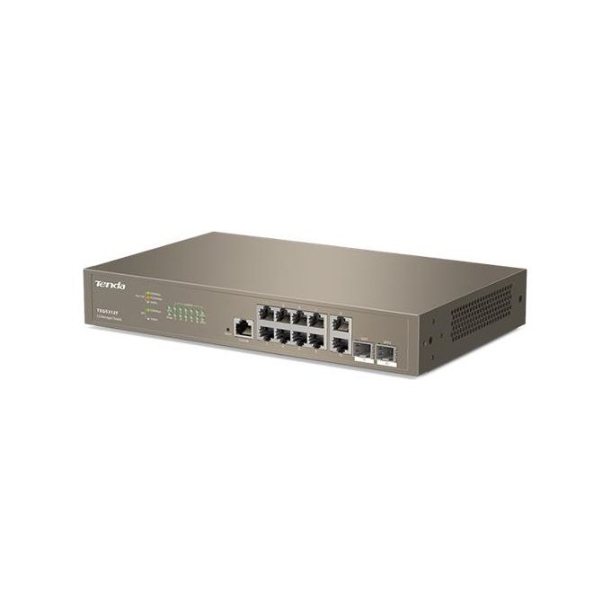 Tenda Teg5312f Switch 10 Porte Gigabit 10-100-1000 +2p Sfp Rackmount L3 Managed