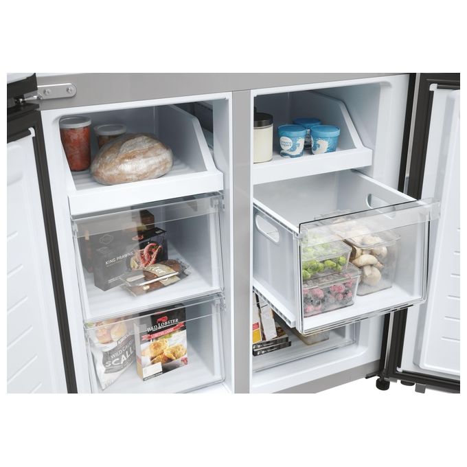 Haier Cube 83 Serie 3 HCR3818ENMM Frigorifero side by side 467 Litri Classe E Acciaio inossidabile