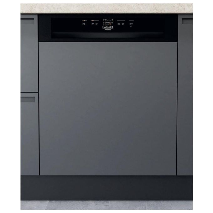 Hotpoint HB 4010 B Lavastoviglie da incasso a Scomparsa Parziale 13 Coperti Classe energetica F 5 programmi Cesti Flexiload 60 cm