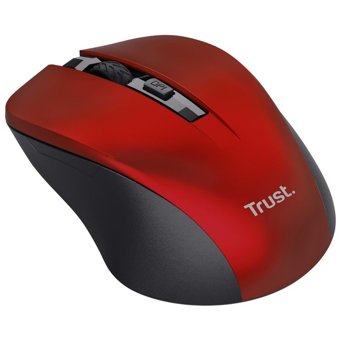 Trust Mydo Silent Click Mouse Ambidestro RF Wireless Ottico 1800 DPI Rosso