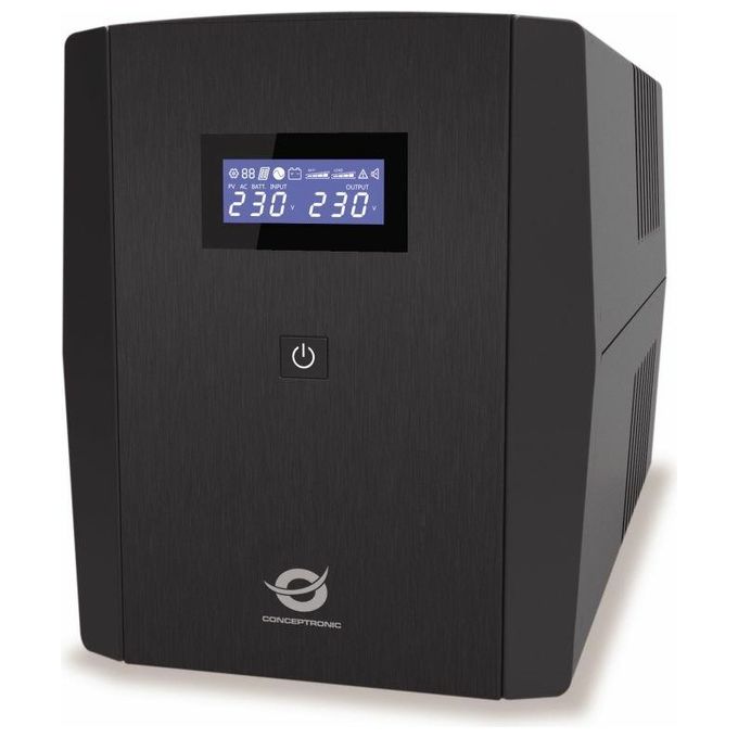 Conceptronic ZEUS08EM Gruppo di Continuita' Ups a Linea Interattiva 1.5 Kva 900W 5 Prese Ac