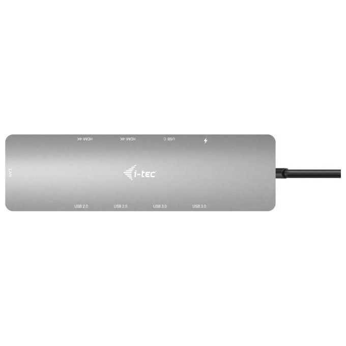 I-Tec Usb-C Metal Nano 2x Display Docking Station  Power Delivery 100 W