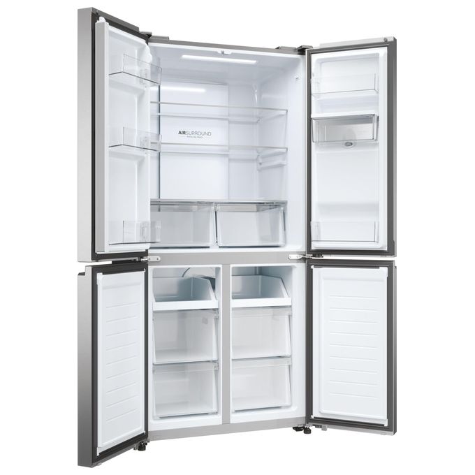 Haier Cube 83 HCR3818EWMM Frigorifero Side by Side 463L 4 Porte No Frost Platino